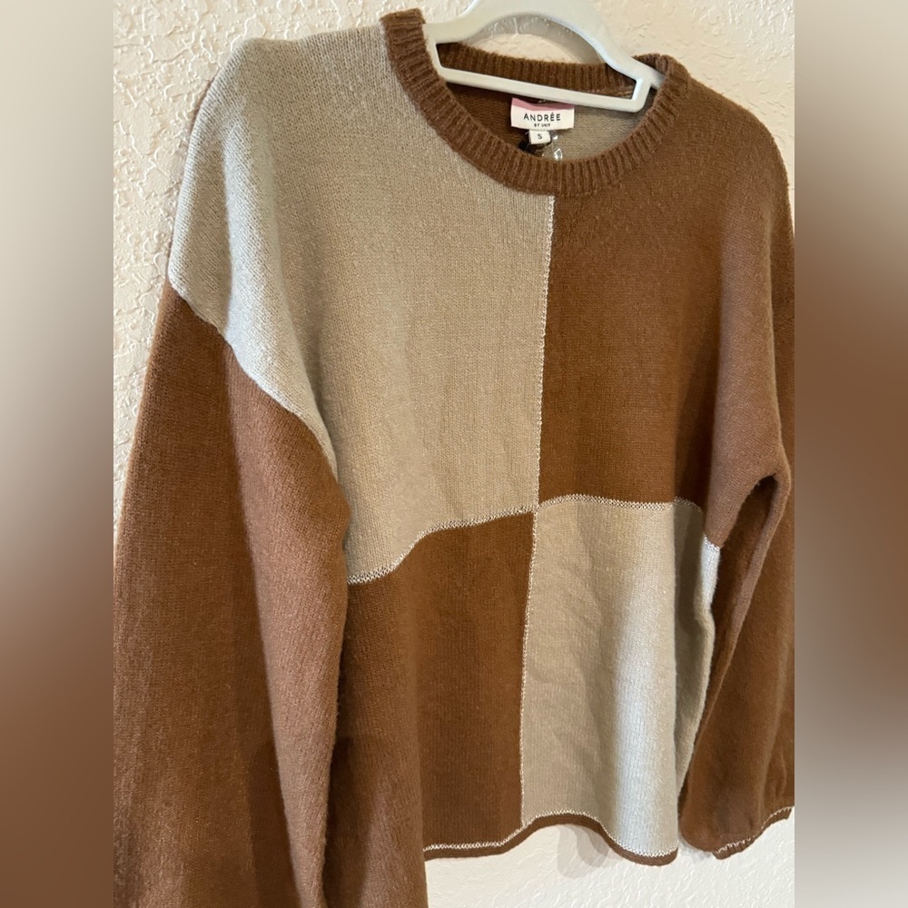 NEW Andree By Unit Colorblock Pullover Sweater Me… - image 2